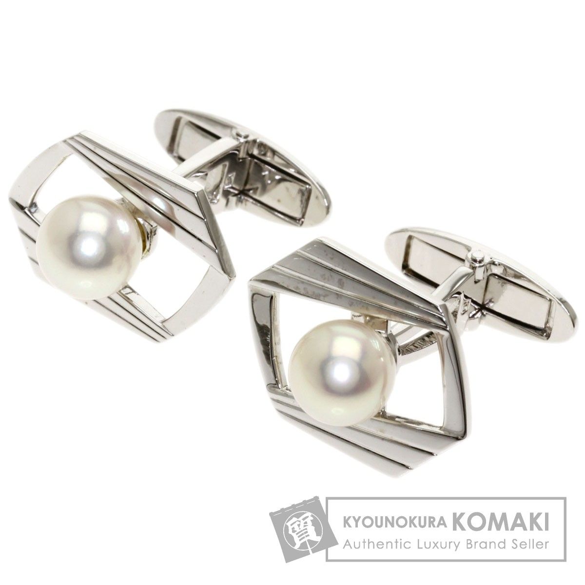 MIKIMOTO ミキモト パール カフス カフリンクス 約7mm ベビーグッズも