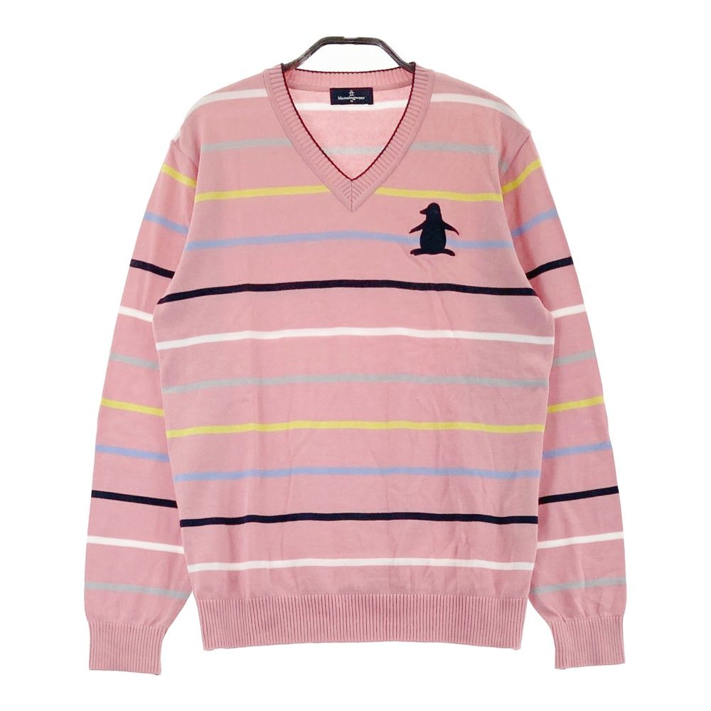 【新品未使用、タグ付】Munsingwear マンシングウェア ニットセーターL マンシングウェア Munsingwear ライナー付きインターシャセーター