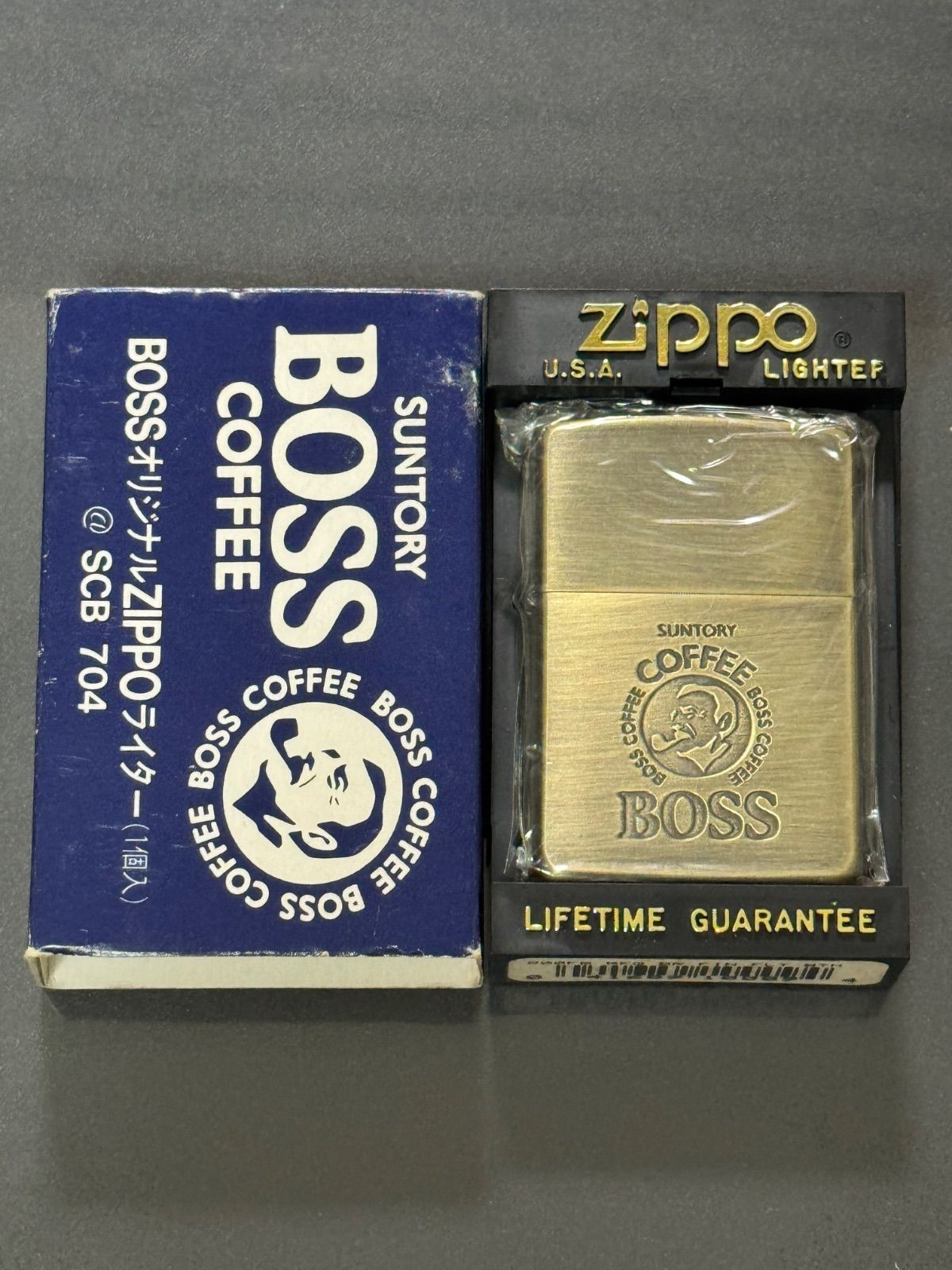 zippo ボス コーヒー ゴールド BOSS COFFEE GOLD 1995年製 zippo ボス コーヒー ゴールド BOSS COFFEE GOLD 1995年製