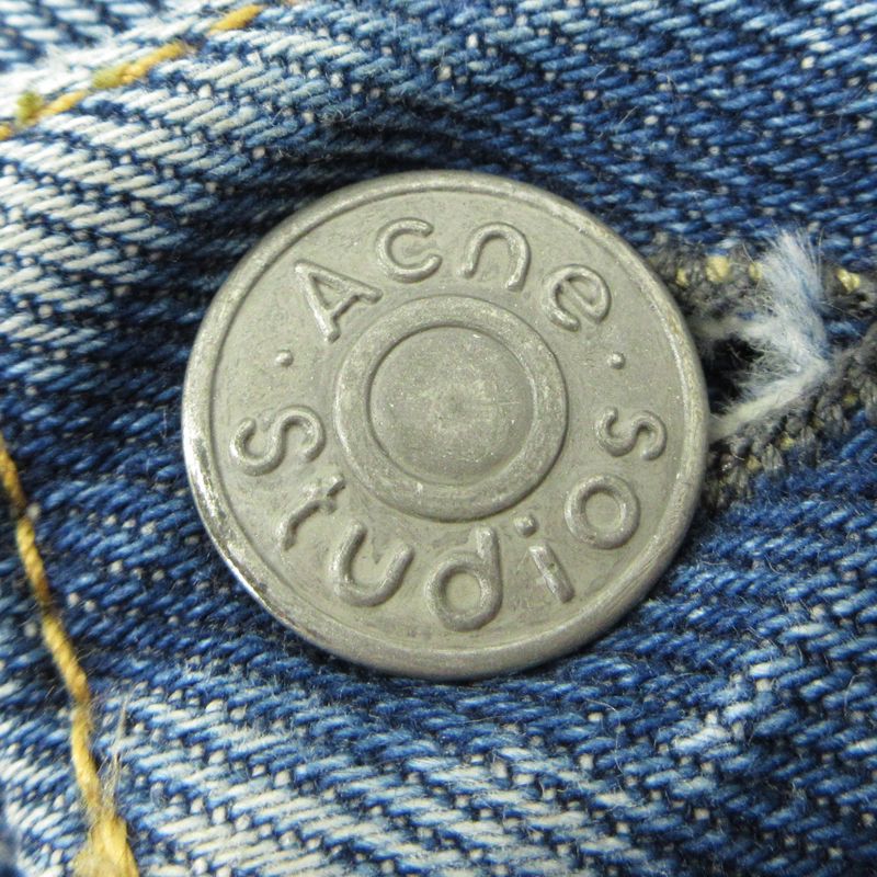 絶対必見! 三重本店 ACNE STUDIOS アクネストゥディオズ ボタンフライデニムパンツ 2003 VINTAGE BLUE リラックスフィットジーンズ B00149 ブルー サイズ 31 108