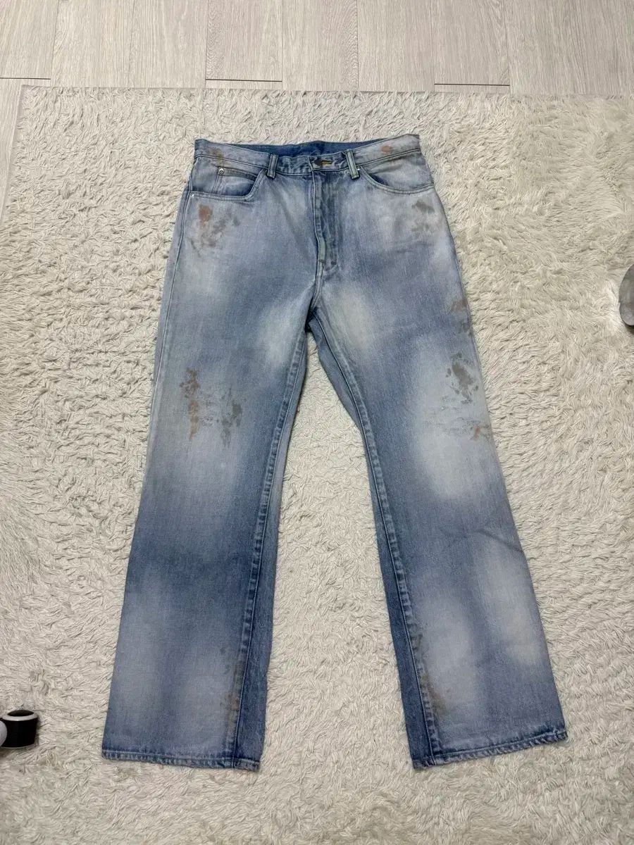 3 3 アンセルム 老化 シューカット デニムパンツ ブーツカット