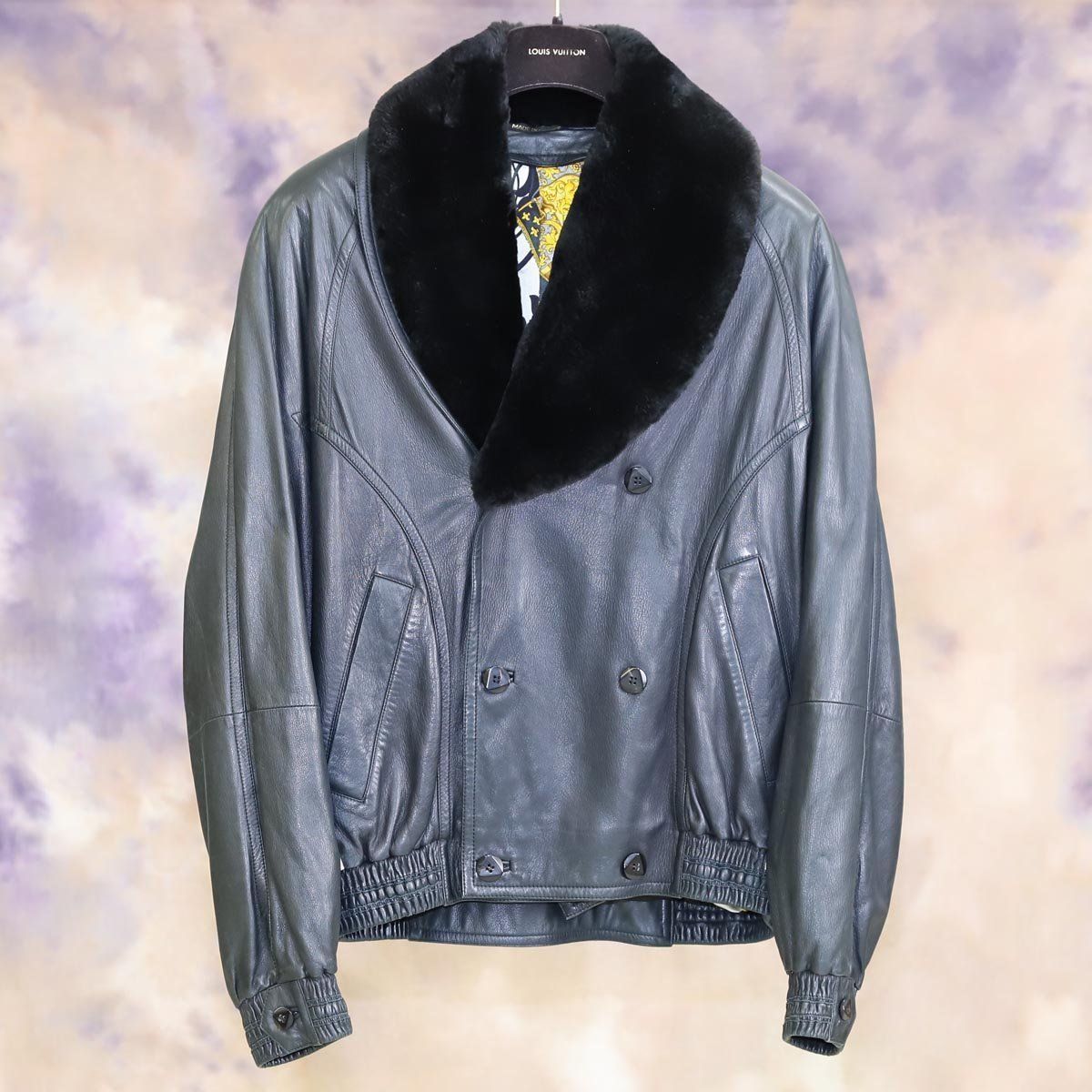 世界最高峰✨Zilli ジャケット 総カシミヤ レザー 切替 裏地総柄 XL相当 世界最高峰✨Zilli ジャケット 総カシミヤ レザー 切替 裏地総柄 XL相当