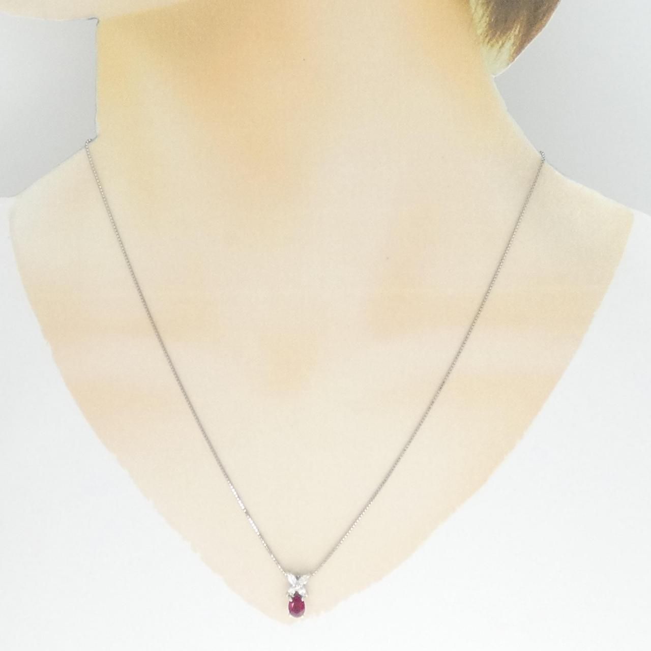 PT ルビー ネックレス 0.66CT