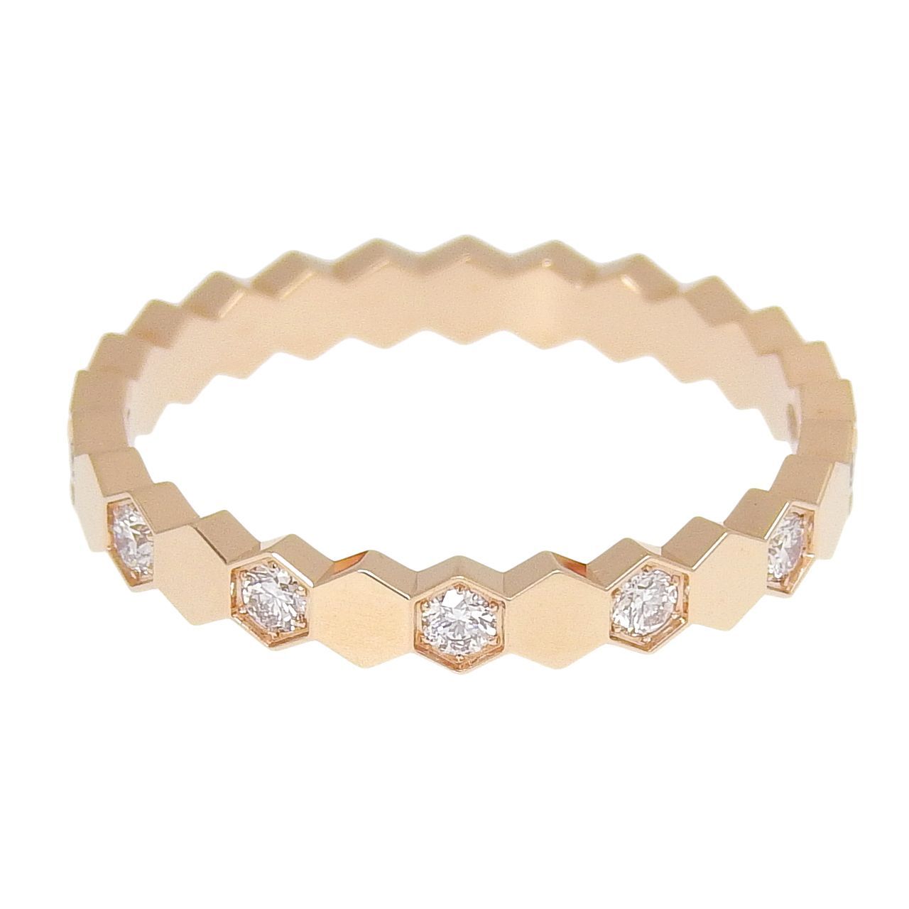 CHAUMET ショーメ K18 750 PG ビーマイラブ リング ハニカム フル