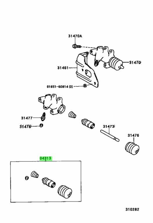 ★新品 トヨタ EP9# NP90 スターレット 純正 クラッチレリーズシリンダー オペレーティング キット TOYOTA cylinder kit, clutch release