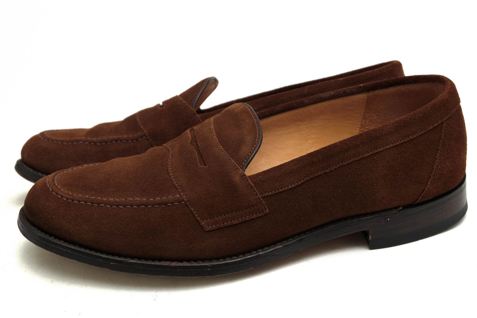 ローク／Loake コインローファー ペニーローファー シューズ 靴 メンズ 男性 男性用スエード スウェード レザー 革 本革 ブラウン 茶  ETON イートン スリッポン グッドイヤーウェルト製法 レザ