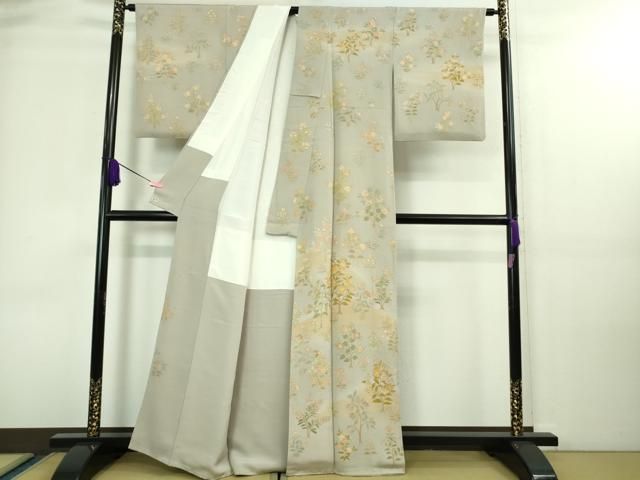 平和屋着物○能州紬 絲藝苑 上島洋山 訪問着 竹節 ますいわ屋扱い 正絹