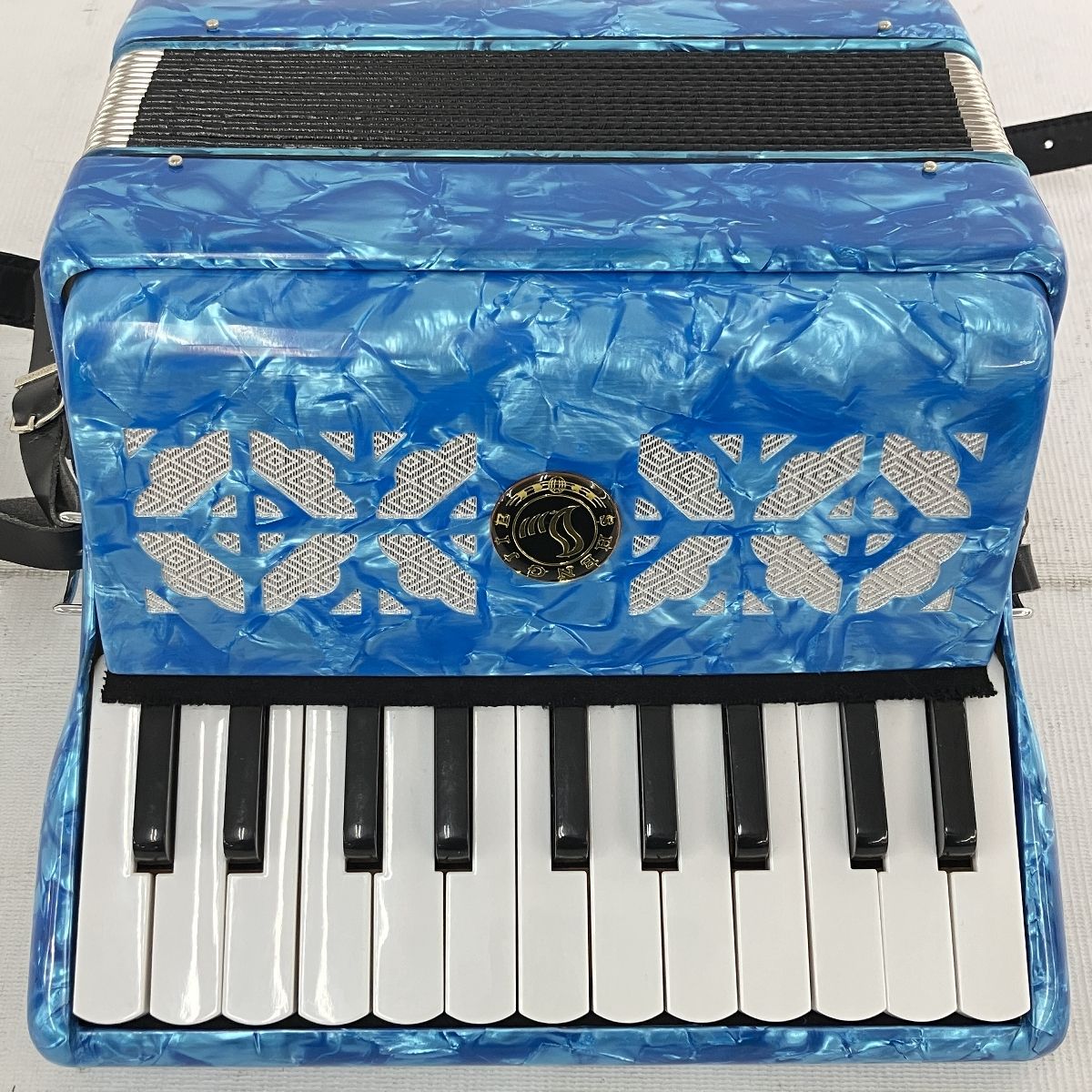 SHENG JIE アコーディオン 鍵盤楽器 ブルー系 小型 N10530448