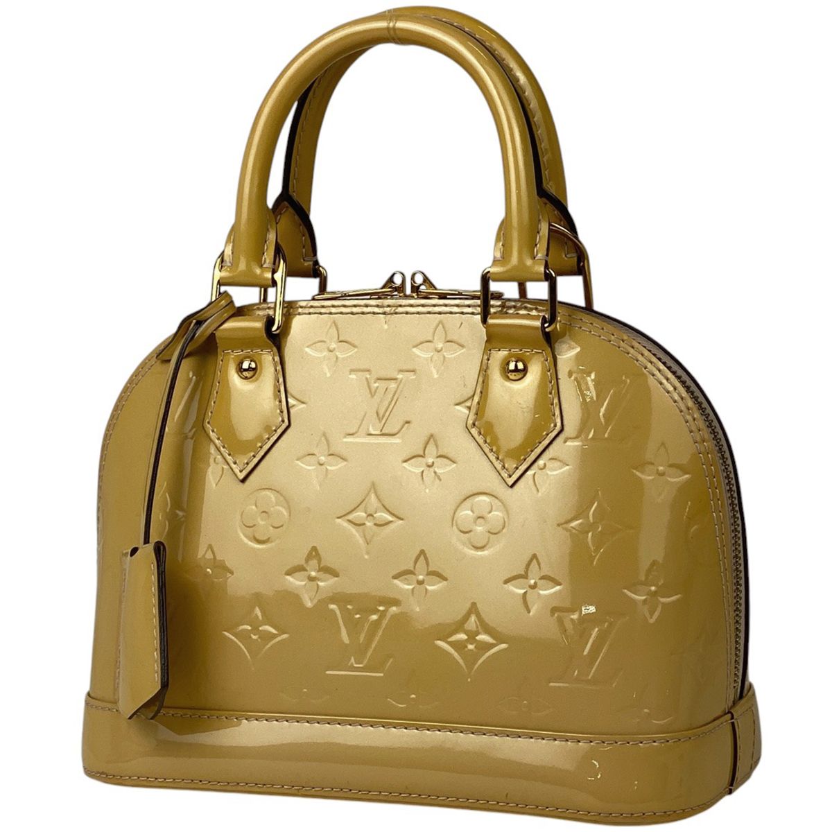 ルイ ヴィトン Louis Vuitton アルマ BB エナメル 2WAY ショルダーバッグ ハンドバッグ モノグラムヴェルニ デュンヌ ベージュ M90175 レディース