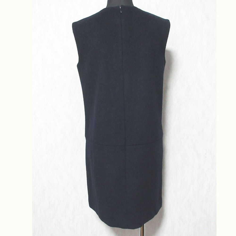 YOKO CHAN】ヨーコチャン ノースリーブ ワンピース ネイビー 38 美品