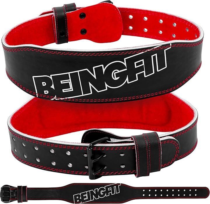 Being fit BEINGFIT トレーニングベルト パワーベルト 筋トレ用 高耐久 ユニークデザイン 4色展開 3サイズ リフティングベルト 腹圧ベルト トレーニングギア スクワット デッドリフト ベンチプレス(ブラック,  M)