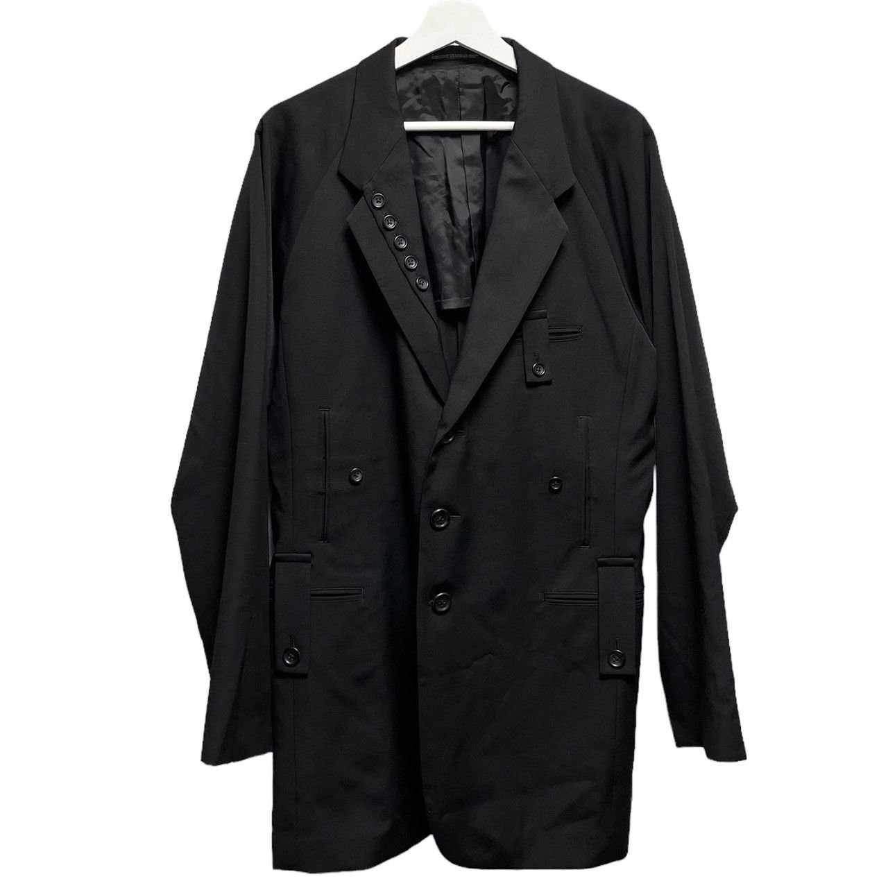 Yohji Yamamoto POUR HOMME ヨウジヤマモトプールオム 24SS GABARDINE I-LAPEL BUTTON 5PK  JACKET ウールギャバジンジャケット HS-J42-100 - メルカリ