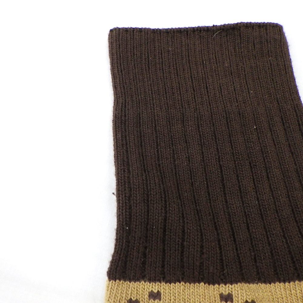 GUCCI グッチ 靴下 ソックス メンズ GG柄 ブラウン ロング A25-2202