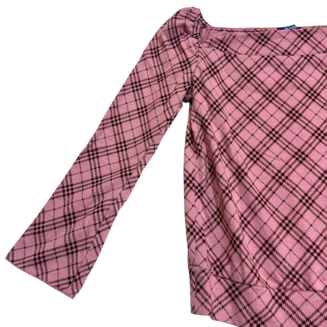 希少カラー✨バーバリーブルーレーベル ピンク カシミヤ混 フード