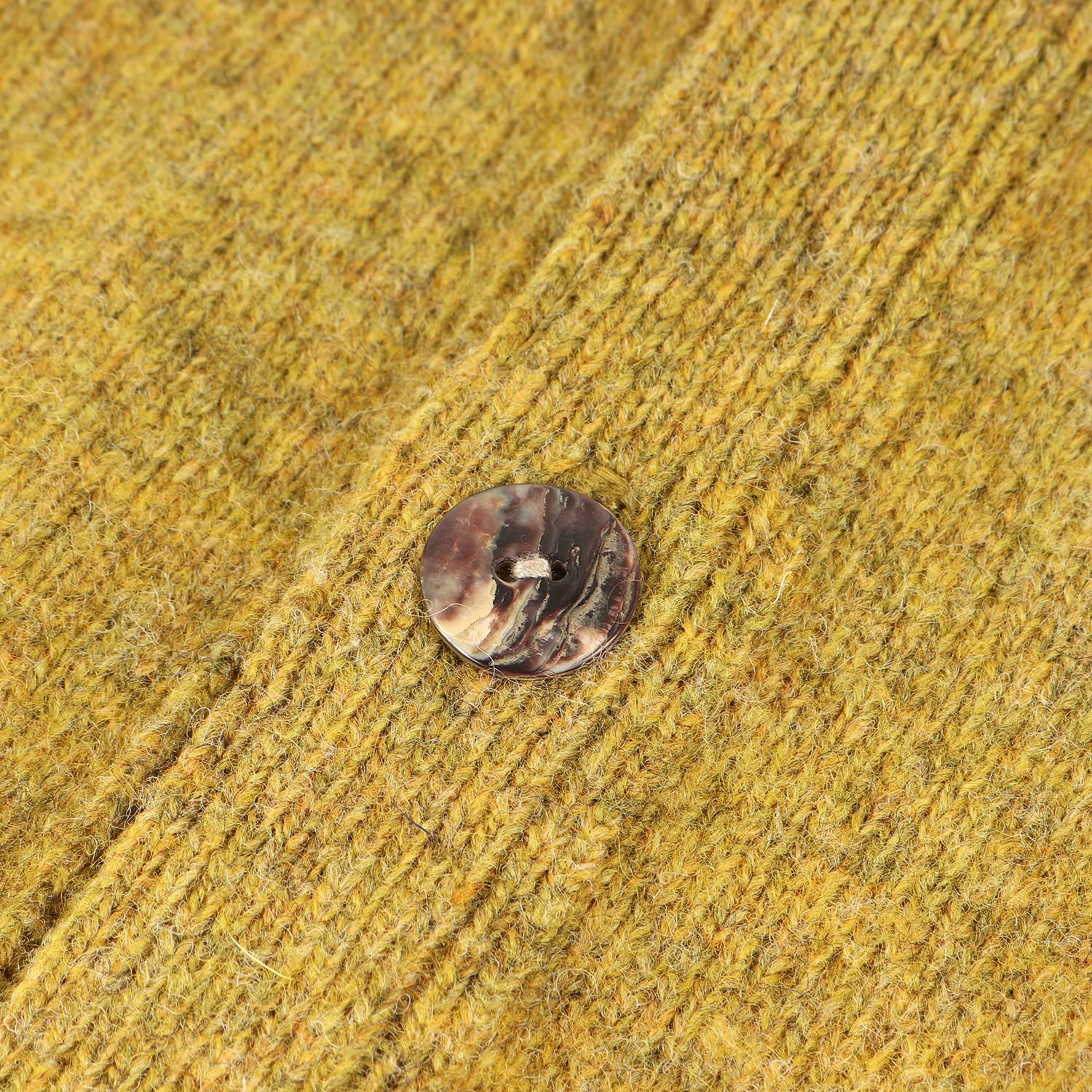 ANSNAM アンスナム カーディガン マスタード サイズ:04 | run エルボーパッチ付き ウールニット カーディガン | トップス セーター 羽織り【メンズ】【中古】【美品】【K4565】 美品】ANSNAM アンスナム カーディガン マスタード サイズ:04