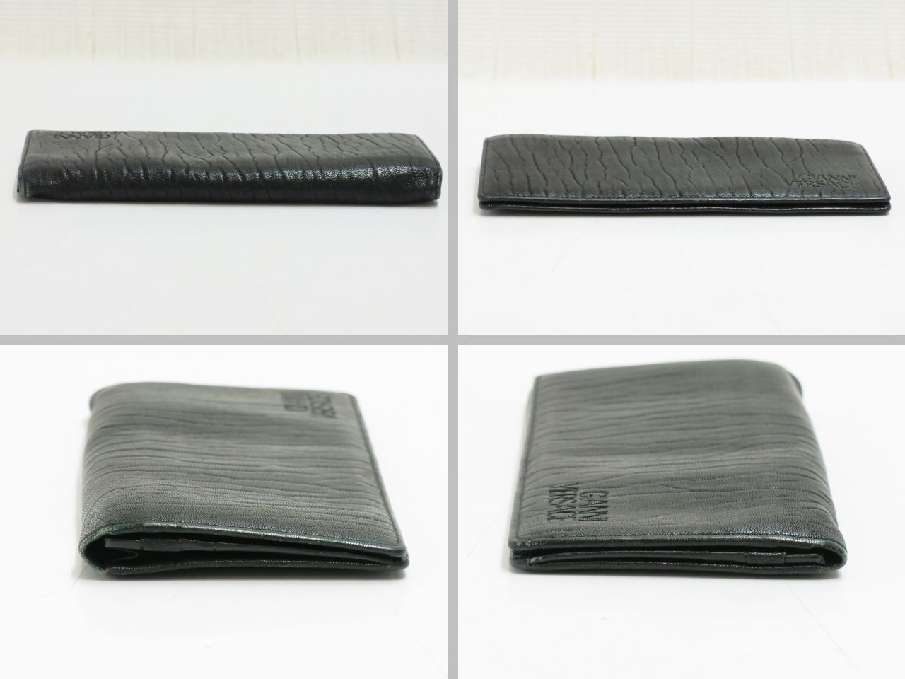 ヴェルサーチ 二つ折り長財布 黒 レザー GIANNI VERSACE 18703839