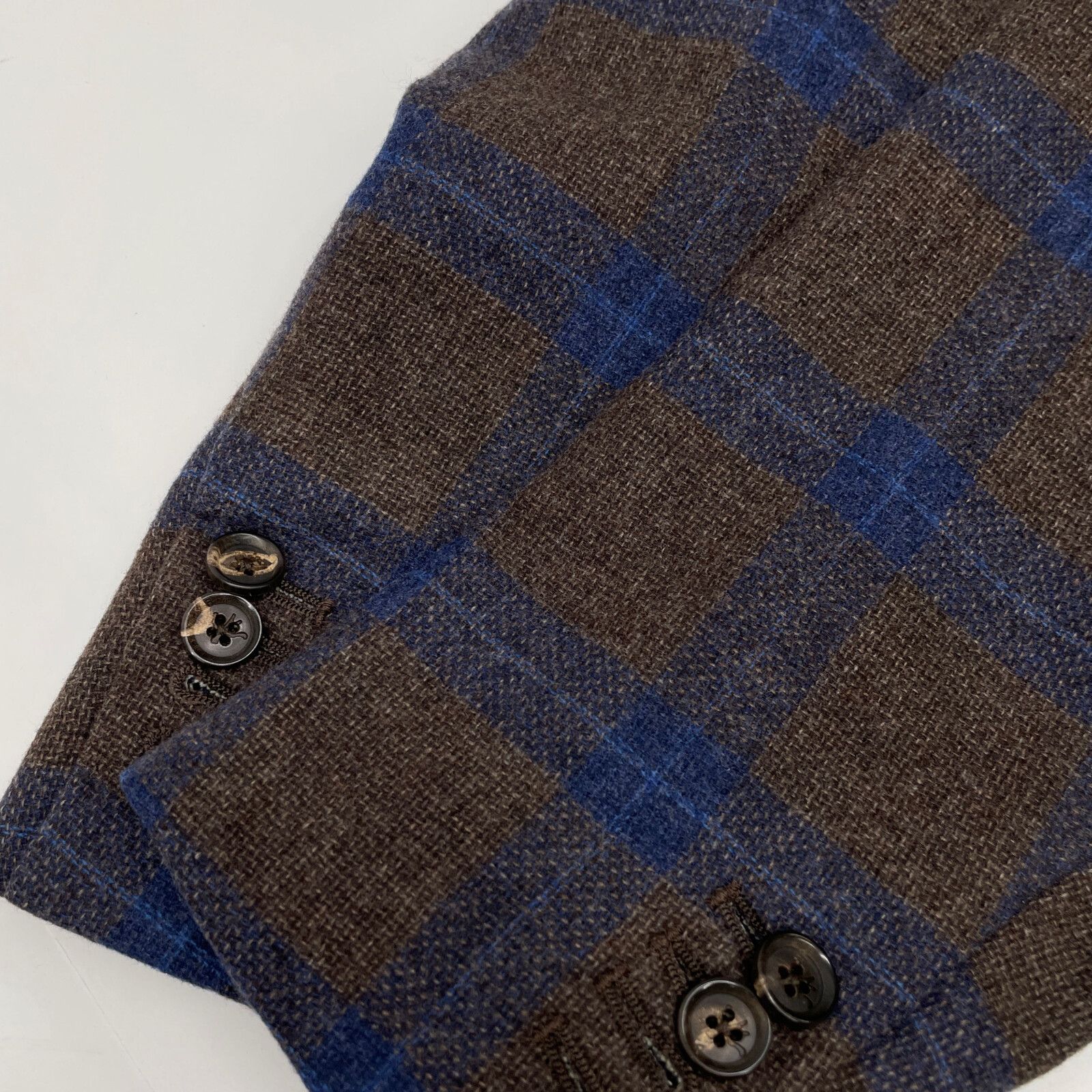 イザイア ﾌﾞﾗｳﾝ×ﾈｲﾋﾞｰ SAILOR ｳｰﾙ90×ｶｼﾐﾔ10 3B ｳｨﾝﾄﾞｳﾍﾟｰﾝ ﾁｪｯｸ ｼﾞｬｹｯﾄ 46