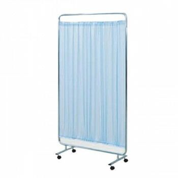 高田ベッド製作所 1連衝立 キャスター付き ブルー TB-657