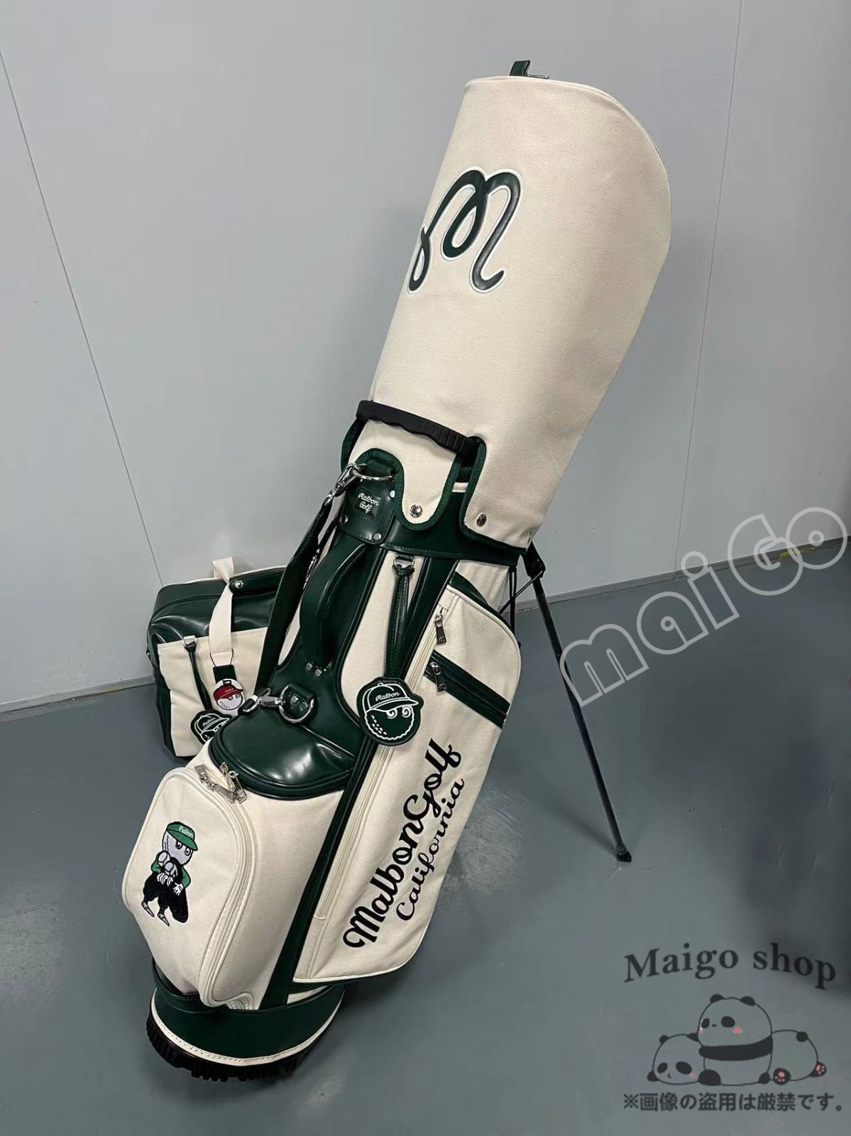 【人気商品】malbon golf マルボンゴルフ キャディバッグ ゴルフバッグ 防水 耐摩耗性 バケットスタンドバッグ 2色