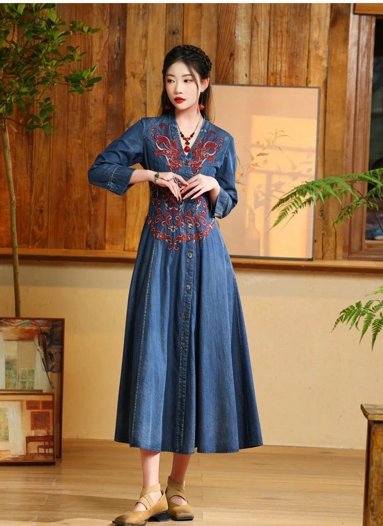 デニムワンピース シャツワンピース