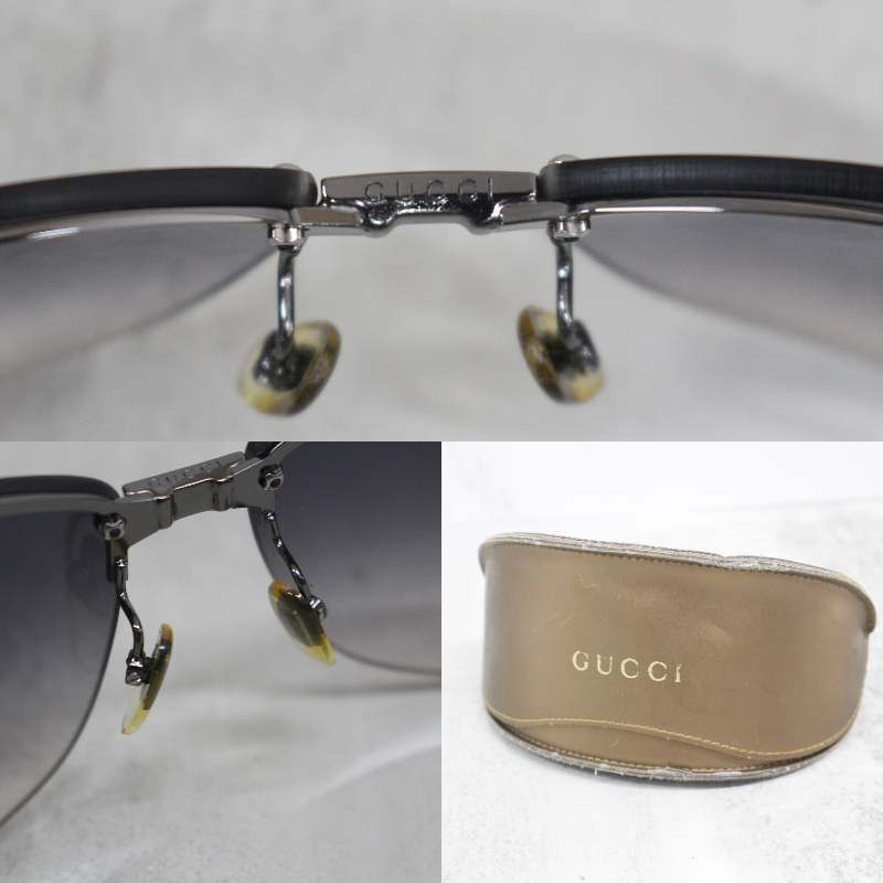 【美品】GUCCI グッチ サングラス ブラック×グレーグラデ GG2836 美品】GUCCI グッチ サングラス ブラック×グレーグラデ GG2836