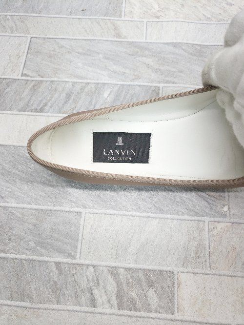 ◇ LANVIN COLLECTION ランバン コレクション フラット パンプス シューズ サイズ22 1/2 ブラウン レディース P  【1405290019678】