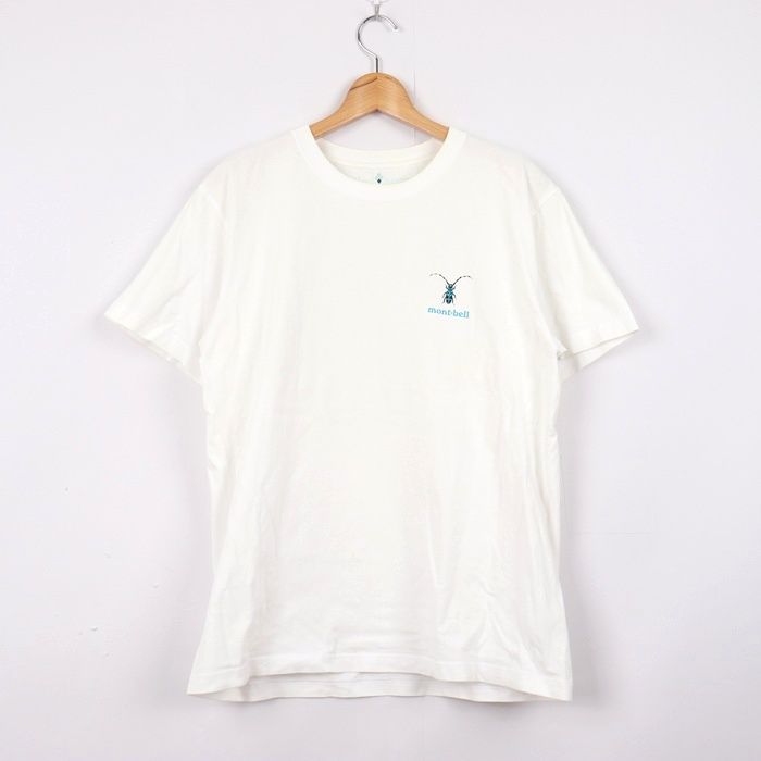 モンベル Tシャツ 半袖 コットン100% 無地 バックプリント トップス