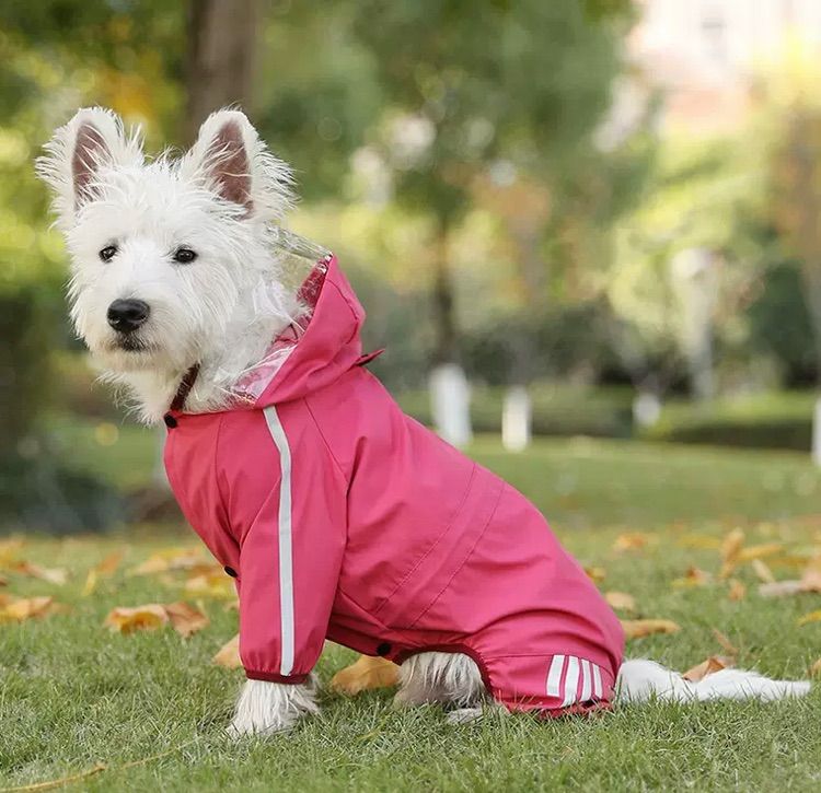 犬用レインコート レインポンチョ 防水コート フード付き 夜間反射材