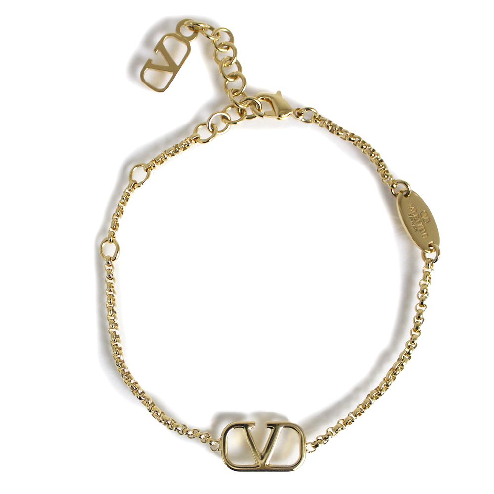 VALENTINO GARAVANI シグネクチャーメタル ゴールドブレスレット