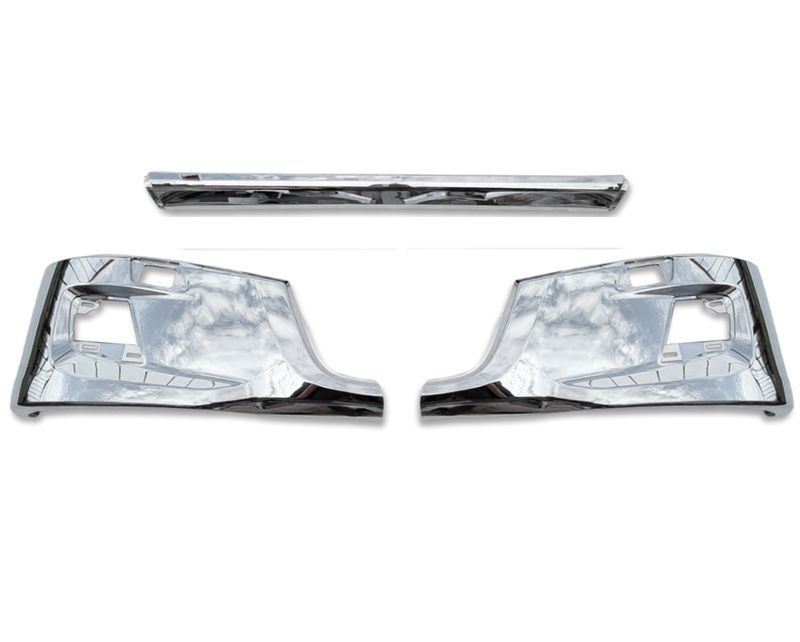 いすゞ 23フォワードワイド用 メッキ バンパー コーナー サイド パネル