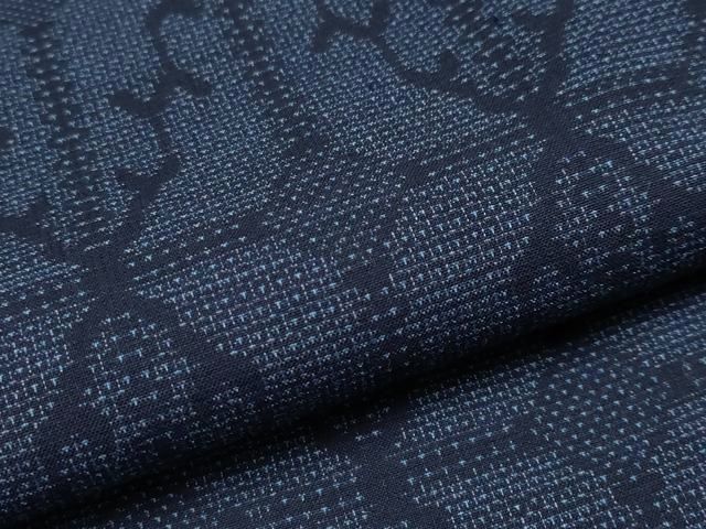 平和屋本店□極上 綿薩摩 東郷織物謹製 手織 160亀甲 實篤 永江明夫(正