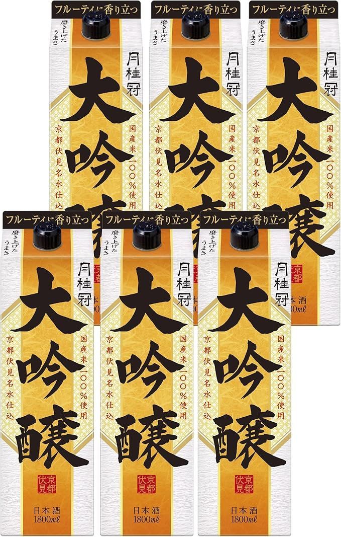 商品の説明をご ください 冷やして美味しい 華やかな香り 月桂冠 大吟醸パック 月桂冠 1.8L×6本 日本酒 大吟醸 やや辛口 京都府 1800ml×6本 紙パック 4901030212660