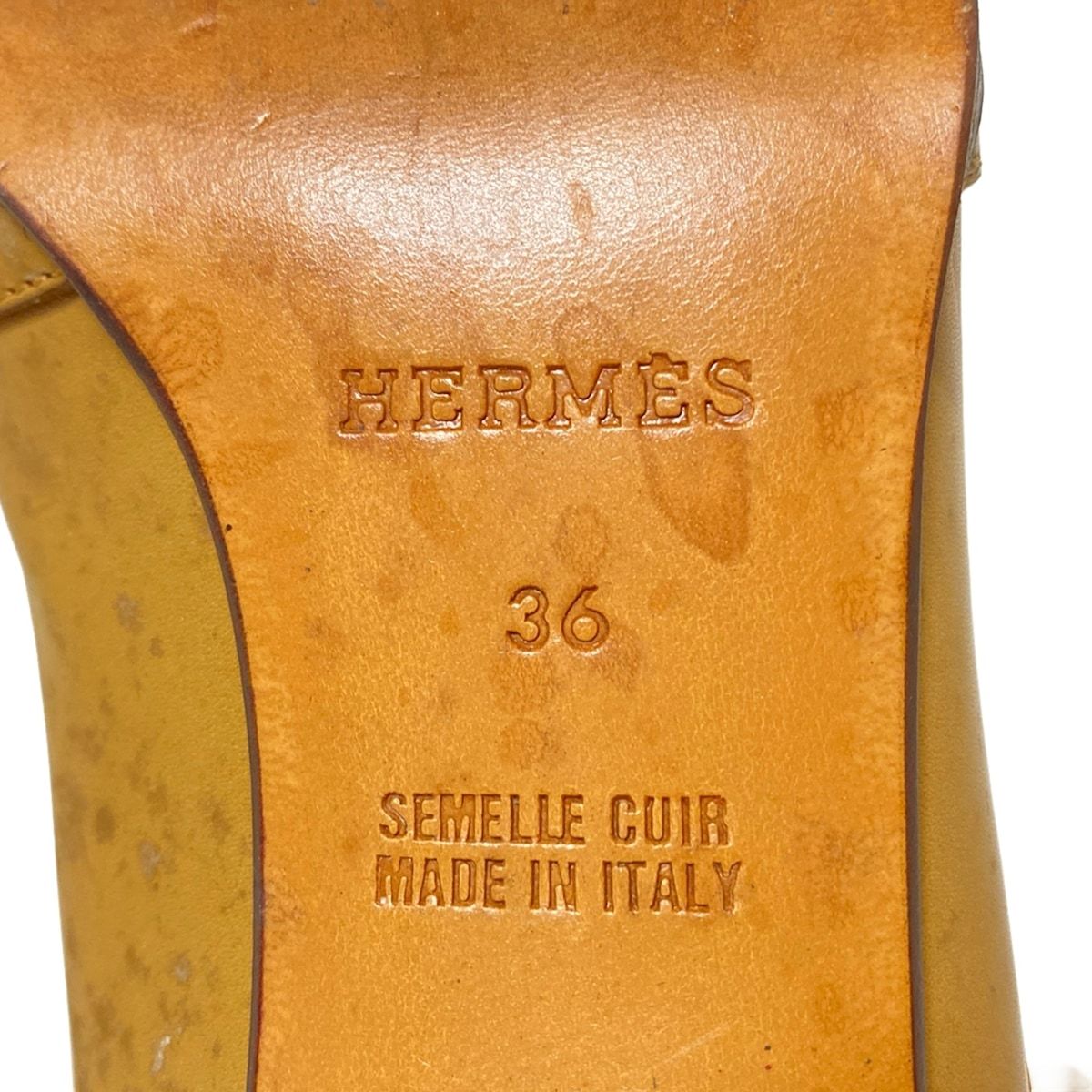 HERMES ケリーパンプス　36 HERMES(エルメス) パンプス 36 レディース ケリー ベージュ
