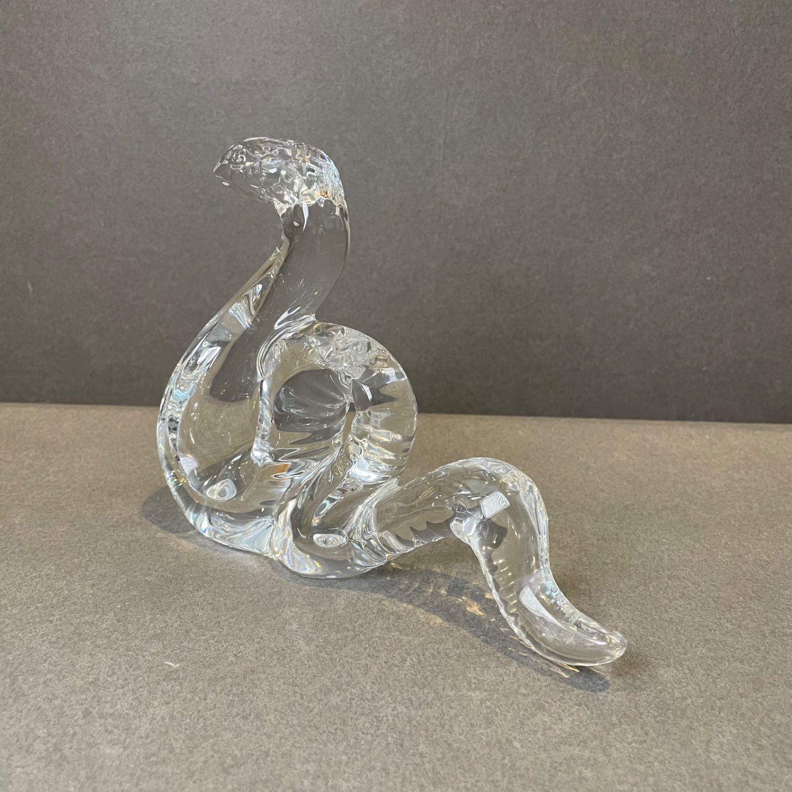 バカラ フィギュリン ヘビ 蛇 干支 置物 クリスタルオブジェ Baccarat