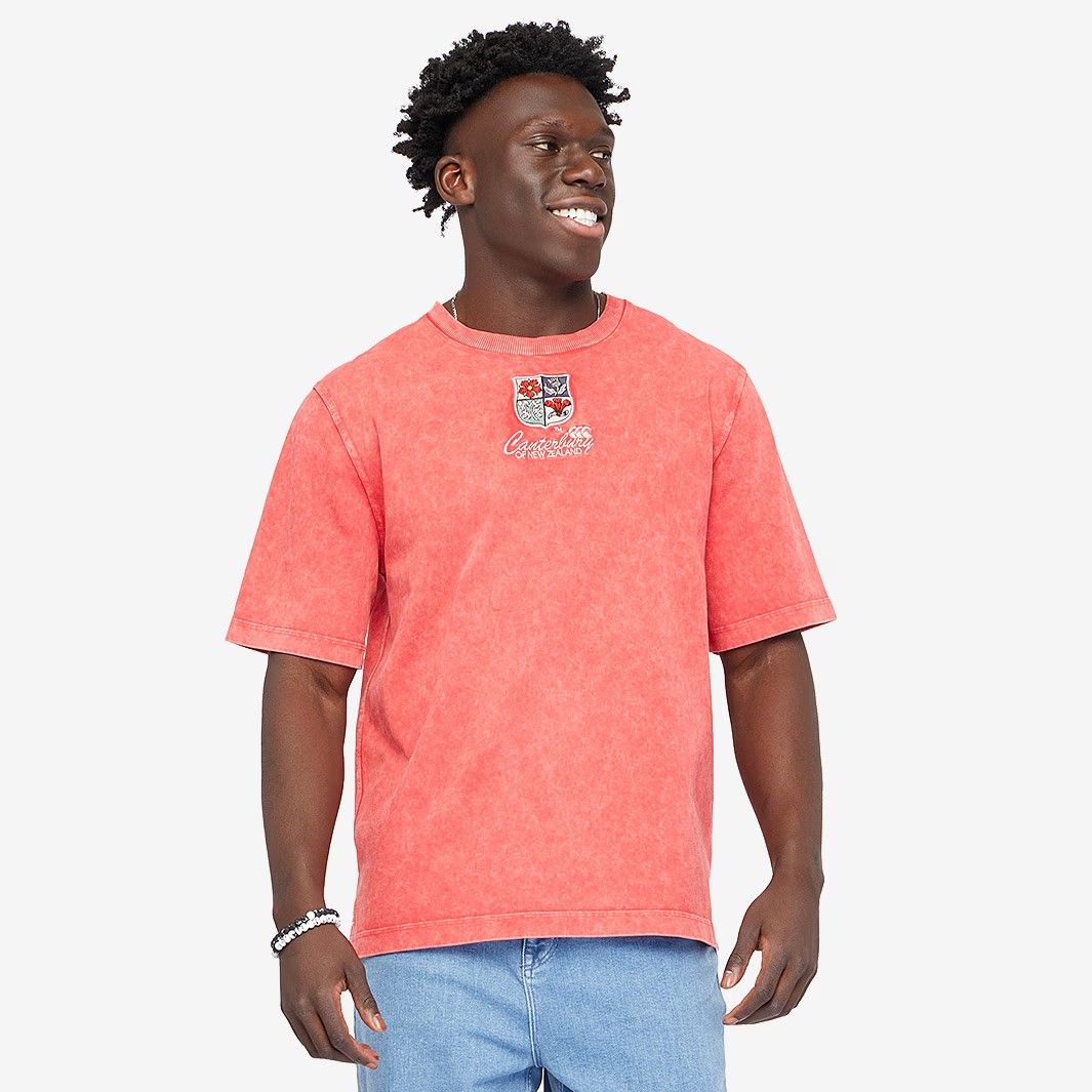 送料無料 匿名配送 Sサイズのみ カンタベリー ラグビー ブリティッシュ＆アイリッシュ ライオンズ 2025 ヘリテージ Tシャツ 赤 レッド 公式モデル 日本未発売