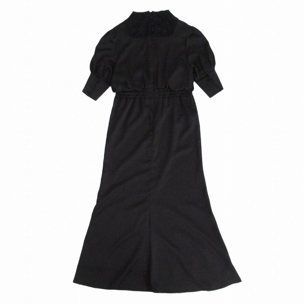 AMERI アメリ デコルテレース エンパイアドレス ブラック ロング