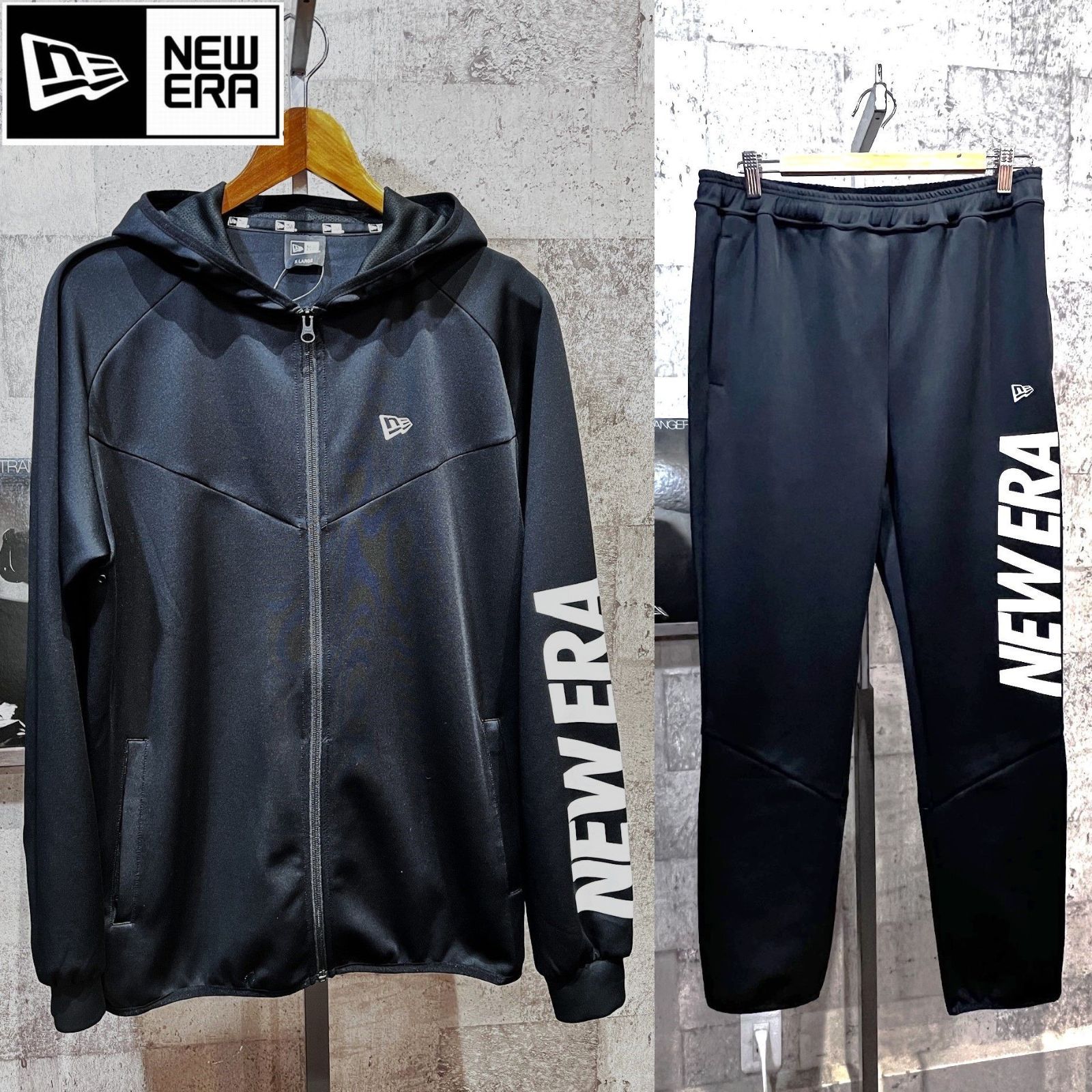 希少完売品！NEW ERA☆ニューエラ☆トラックジャージ上下セット☆L ☆乃木坂 ニューエラ セットアップ 上下 白 ジャージ 乃木坂 トラック