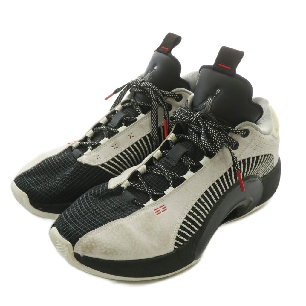 ナイキ NIKE エア ジョーダン 35 ロー AIR JORDAN 35 LOW スニーカー ローカット US10.5 28.5cm 白 ホワイト 黒 ブラック CW2459-101 |XZ GY18