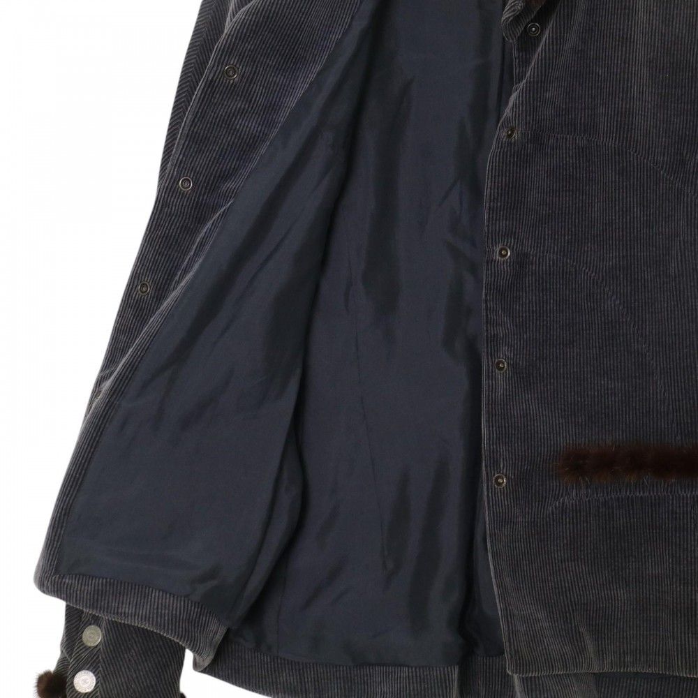 シャネル アウター レディース コーデュロイ ファー ジャケット ココ  