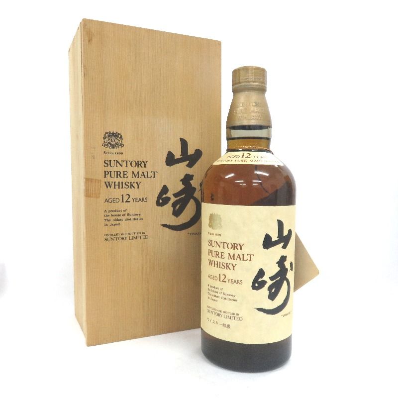 サントリー　山崎　12年　ピュアモルト　特級　760ml 43% 木箱付　未開封