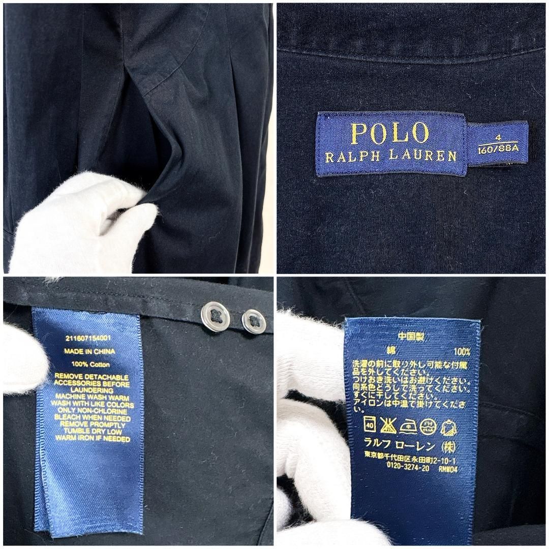 POLO RALPH LAUREN 長袖シャツワンピース 4 ブラック