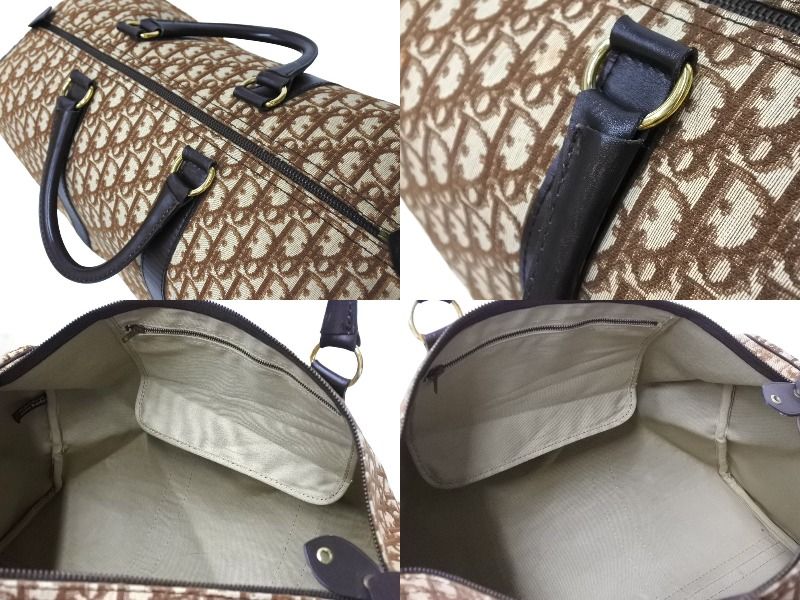 Christian Dior クリスチャンディオール ボストンバッグ トロッター柄
