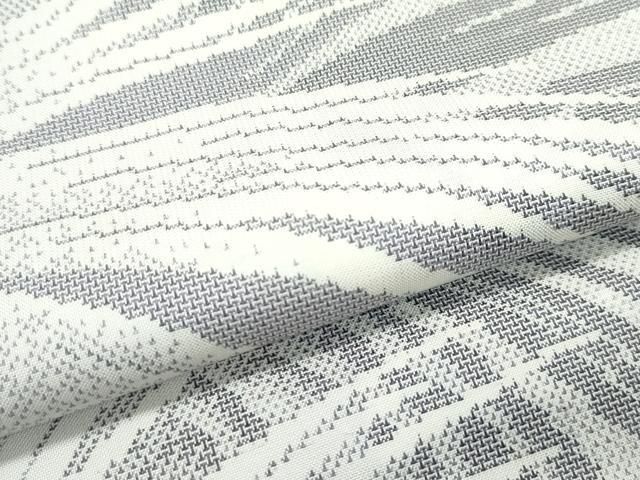 平和屋本店□極上 本場大島紬 白大島 9マルキ びろうの影 証紙付き  