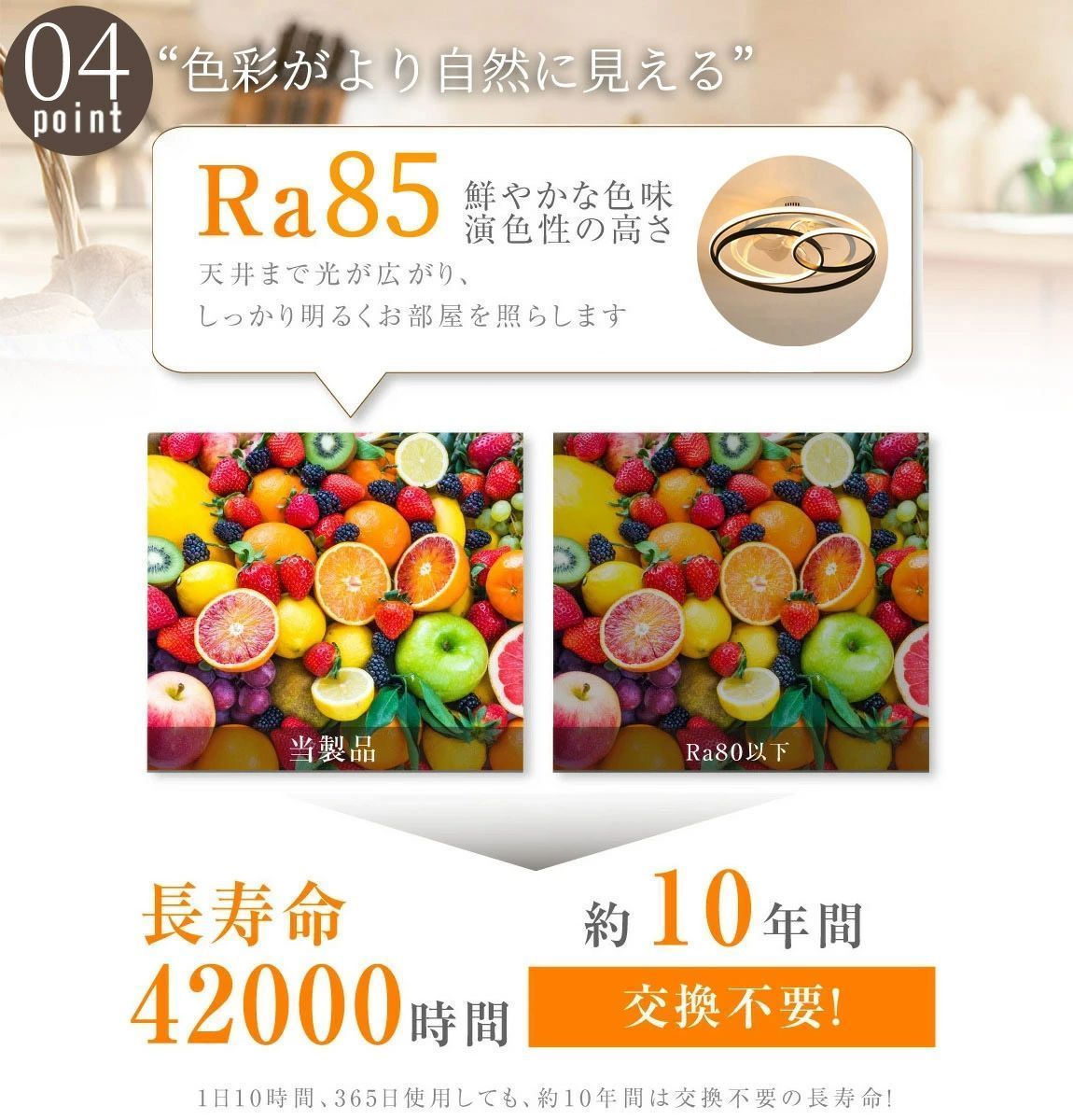 ファン付き照明 風量調節