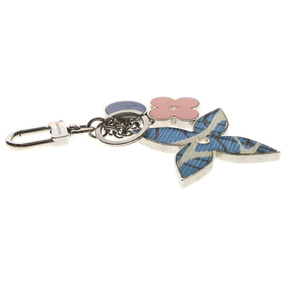 LOUIS VUITTON レザー キーホルダー LOUIS VUITTON (ルイヴィトン) アクアフラワー キーホルダー チャーム