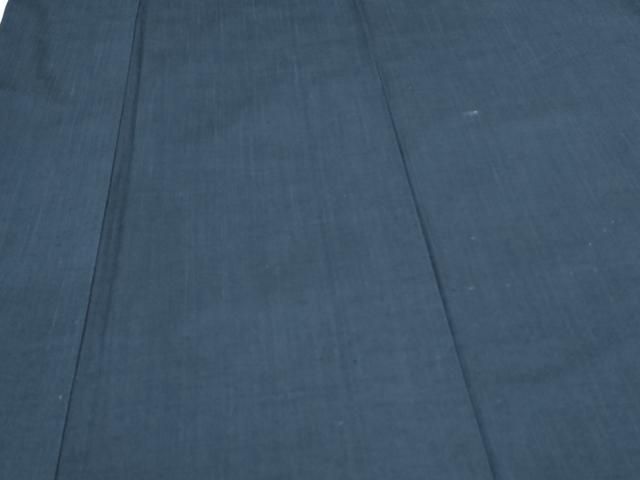 平和屋着物○男性 紬 アンサンブル 色無地 留紺色 正絹 逸品