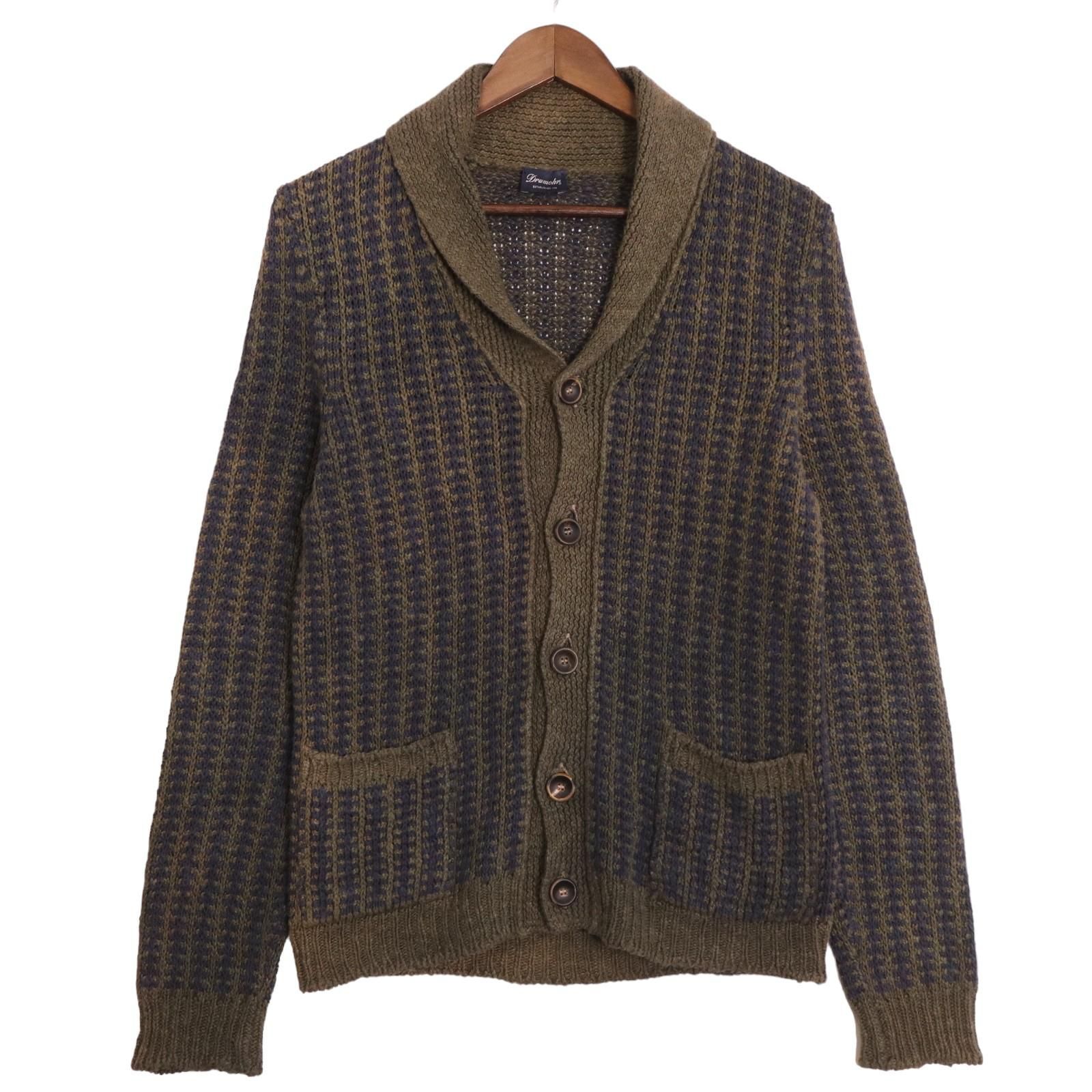 セッテフィーリ カシミヤ ショールカラーダブル カーディガン 44