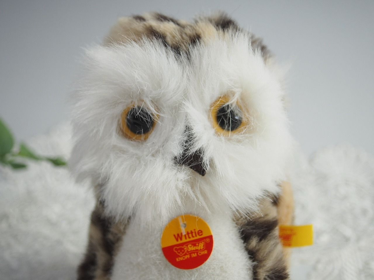 手踊り人形 パペット ふくろうWittie】ヴィンテージ シュタイフ 美品