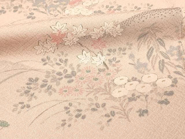 平和屋着物○上質な小紋 型染 流水花文 正絹 逸品 DAAQ3282ps Yahoo!