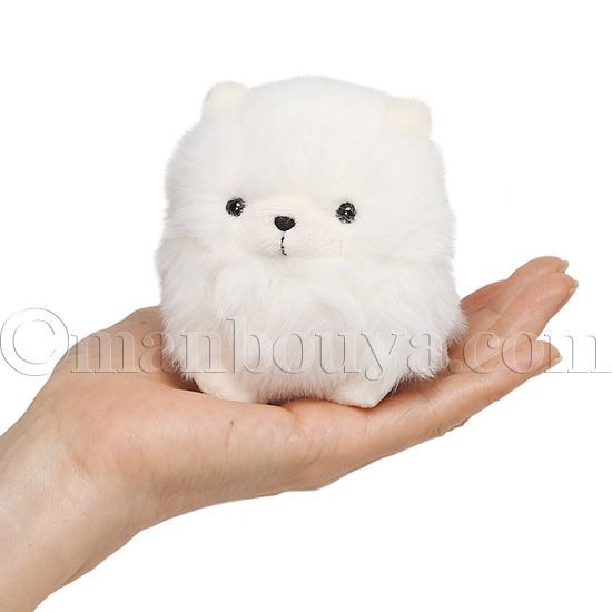 ハンドメイド* ぬいぐるみ*ポメラニアン*ホワイト ポメラニアン ぬいぐるみ 犬 内藤デザイン研究所 わたぽ